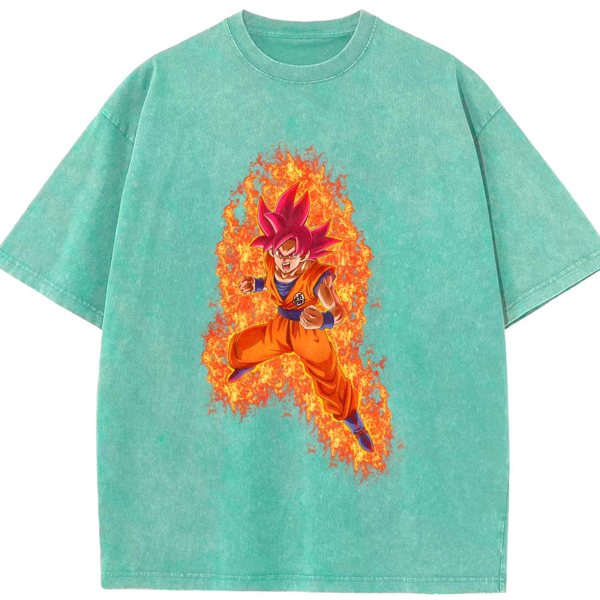 （画像用） ドラゴンボール 孫悟空（そん ごくう）Son Goku カカロット DRAGON BALL Kakarotto 綿100% ヴィンテージ風 半袖Tシャツ（フロントプリント）